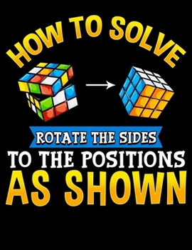 How To Solve Rotate The Sides To The Positions As Shown: How To Solve: Rotate The Sides To The Positions As Shown Blank Sketchbook to Draw and Paint (110 Empty Pages, 8.5" x 11")