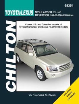 Paperback Chilton Toyota/Lexus Highlander 2001-07 RX 300/330 1996-06 Repair Manual Book