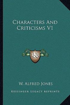 Characters And Criticisms V1