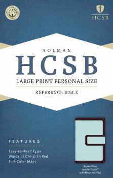Imitation Leather Large Print Personal Size Reference Bible-HCSB-Magnetic Flap [Large Print] Book