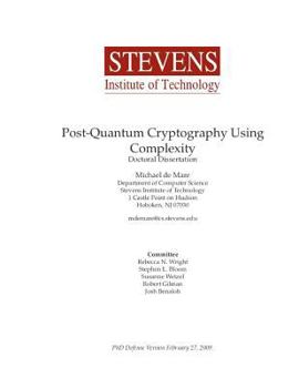 Paperback Post-Quantum Cryptography Using Complexity Book