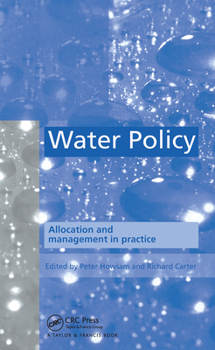 Paperback Water Policy: Allocation and Management in Practice Book