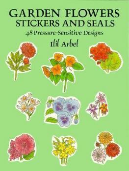 Paperback Garden Flowers Stickers and Seals: 48 Pressure-Sensitive Designs Book