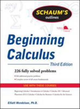 Schaum's Outline of Beginning Calculus (Schaum's Outlines) - Book  of the Schaum's Outline