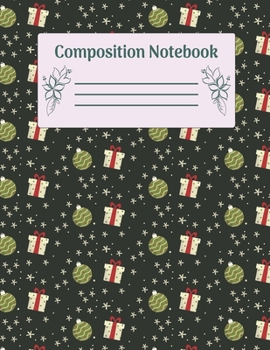 Paperback Composition Notebook: Christmas Composition Notebook College Ruled Notebooks Paper - Xmas Composition Notebook (Diary, Journal) 8.5x11in 110 Book