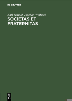 Hardcover Societas et Fraternitas [German] Book