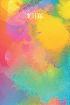 Notebook: A5 Notizbuch Liniert 120 Seiten | Notizblock | Tagebuch | Terminplaner | Aquarell Farbenes Schreibheft für Notizen 6x9 (German Edition)