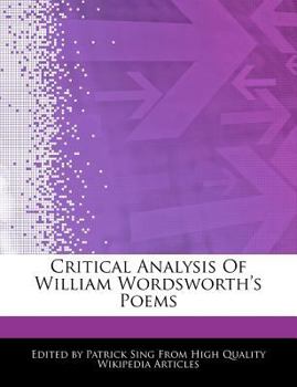 Paperback Critical Analysis of William Wordsworth's Poems Book