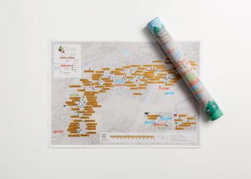 Map Alpine Cycling Collect and Scratch Print Book