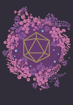 Paperback RPG Journal: Mixed Role Playing Gamer Paper (College Ruled, Graph, Hex): Floral Wreath Polyhedral Dice Book