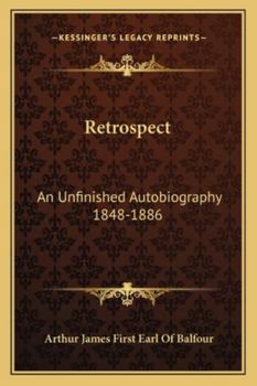 Paperback Retrospect: An Unfinished Autobiography 1848-1886 Book