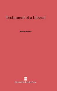 Hardcover Testament of a Liberal Book