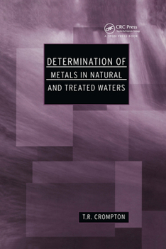 Paperback Determination of Metals in Natural and Treated Water Book
