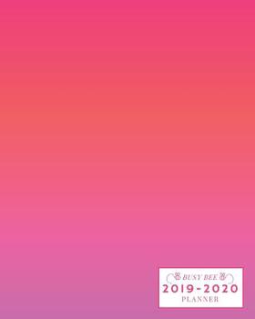 Paperback 2019-2020: Weekly and Monthly Academic Calendar/Agenda July 2019 - June 2020 Gradient Pink and Red Book