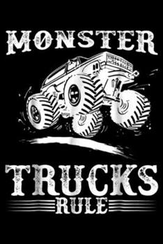 Monster Trucks Rule: Monster Trucks Rule - Monster Truck Jumping  Journal/Notebook Blank Lined Ruled 6x9 100 Pages