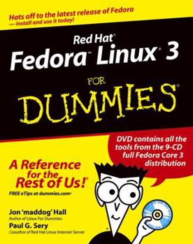 Paperback Red Hat Fedora Linux 3 for Dummies [With CDROM] Book