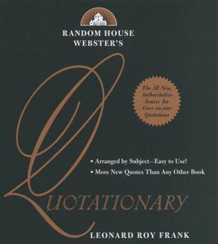Hardcover Random House Webster's Quotationary Book