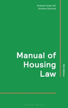 Paperback Manual of Housing Law Book