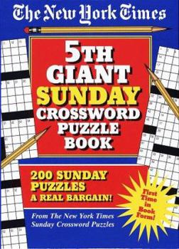 Hardcover New York Times 5th Giant Sunday Crossword Puzzle Book