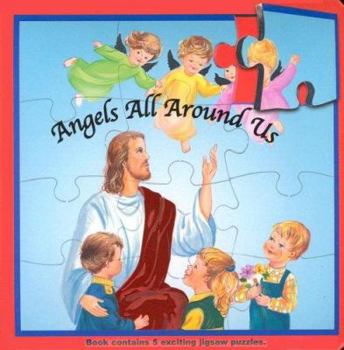 Hardcover Angels All Around Us (Puzzle Book) Book