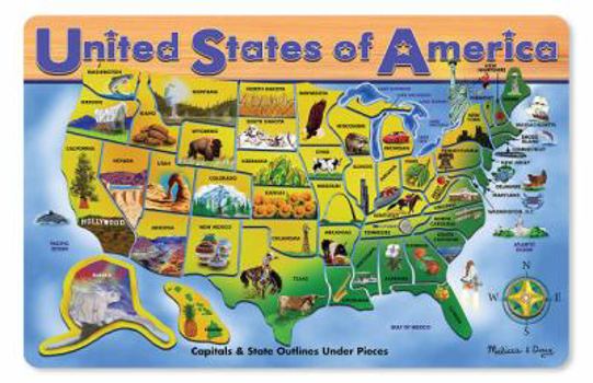 Paperback USA Map Puzzle (Wooden) Book