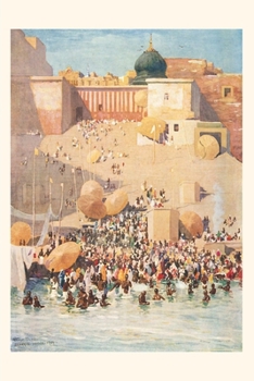 Paperback Vintage Journal Crowds at Benares, India Book