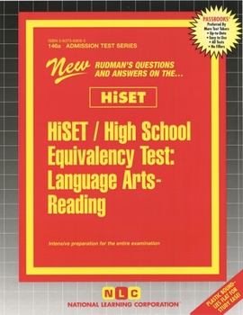 Spiral-bound Hiset / High School Equivalency Test, Language Arts-Reading: Passbooks Study Guide Book