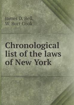 Paperback Chronological list of the laws of New York Book