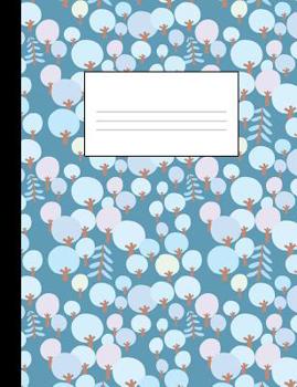 Paperback Pastel Blue Winter Forest: Graph Ruled Notebook Book