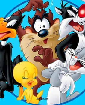Notebook: Looney Tunes Cartoon Soft Glossy Cover College Ruled Lined Pages Book 7.5 x 9.25 Inches 110 Pages