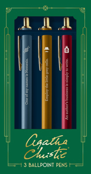 Misc. Agatha Christie Pen Set: 3 Ballpoint Pens Book