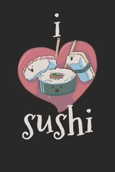 Paperback Notebook: Sushi 6x9 Dot Grid 120 Pages Book