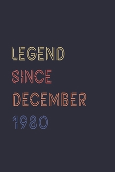 Paperback Legend Since December 1980 Notebook Birthday Gift: Lined Notebook 120 Pages, 6x9, Soft Cover, Matte Finish Paperback Book