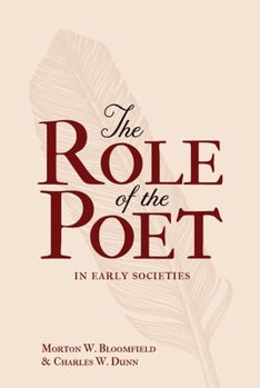 Paperback The Role of the Poet in Early Societies Book