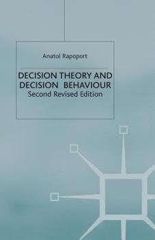 Paperback Decision Theory and Decision Behaviour Book