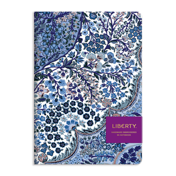 Diary Galison Liberty Tanjore Gardens B5 Handmade Embroidered Journal from Galison - 7.25” x 10.25” Beautiful Writing Journal with 100 Lined Pages, Sewn Binding, Handmade Notebook with Recycled Cotton Paper Book