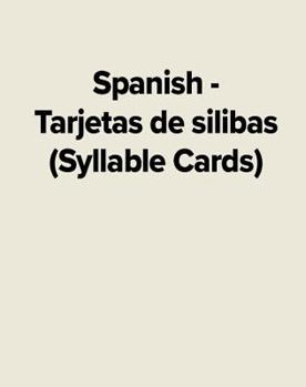 Hardcover Spanish - Tarjetas de Silibas (Syllable Cards) [Spanish] Book