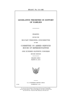 Paperback Legislative priorities in support of families Book