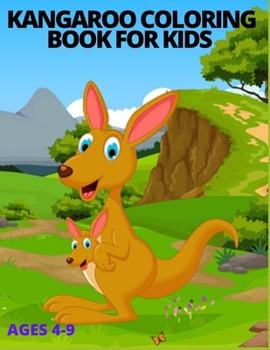 Paperback Kangaroo Fun Kids Coloring Book: Kangaroo Coloring Book for Children of All Ages. Yellow Diamond Design with Black White Pages for Mindfulness and Rel Book