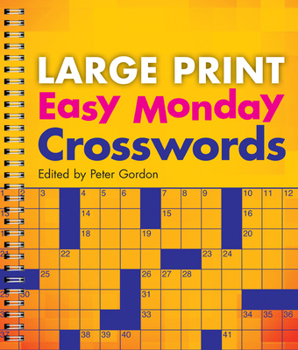 Paperback Large Print Easy Monday Crosswords [Large Print] Book