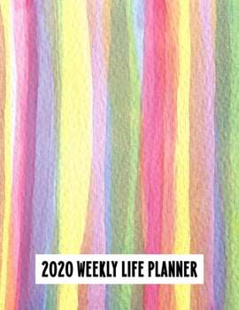Paperback 2020 Weekly Life Planner: Watercolor Lines Daily & Weekly Format Calendar for Women Book