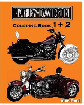 Harley-Davidson: Coloring Book 1+2: Sketch Coloring Book