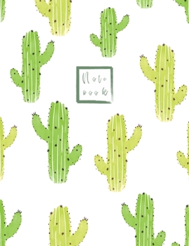 Notebook: Watercolor Cactus Notebook for Girls and Lined pages, Extra large (8.5 x 11) inches, 110 pages, White paper (Notebook and journal)