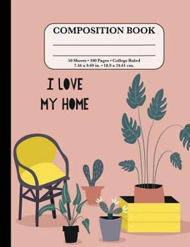 Composition Notebook: College Ruled: Botanical Plants - Cute Composition Book for School