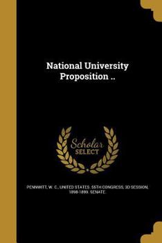 Paperback National University Proposition .. Book
