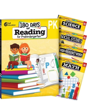 Paperback 180 Days(tm) Reading, Math, High-Frequency Words Social Studies, and Science for Pre K 5- Book Set: Practice, Assess, Diagnose Book
