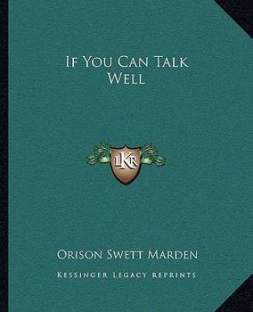 Paperback If You Can Talk Well Book