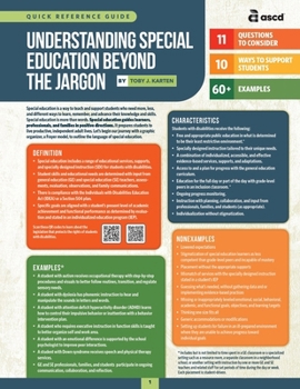 Misc. Understanding Special Education Beyond the Jargon (Quick Reference Guide) Book