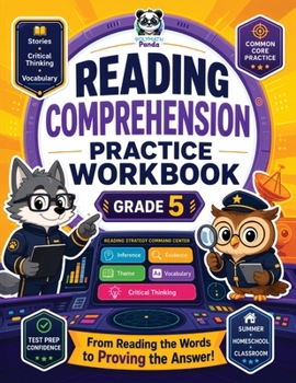 Paperback Reading Comprehension Grade 5 Practice Workbook: Fun & Interactive Common Core Worksheets with Stories, Critical Thinking Exercises, and Vocabulary Bu Book