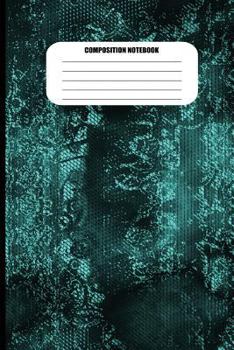 Paperback Composition Notebook: Grunge Pattern #1 in Green (100 Pages, College Ruled) Book